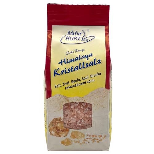 Natur Hurtig Himalaya Salz grob 1 kg | Kristallsalz Granulat aus der Salt Range/Pakistan, 100% Naturbelassen, unraffiniert, unjodiert von Natur Hurtig