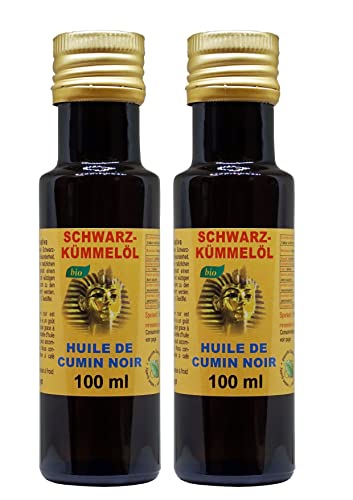 Schwarzkümmelöl Kaltgepresst Ägyptisch Naturbelassen Bio Nigella Sativa 2x100ml von NaturGut