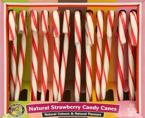 Natural Candy Shop Zuckerstangen Erdbeere, 168 g von Natural Candy Shop