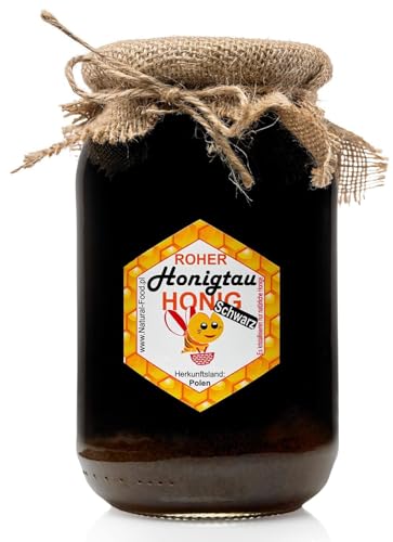 ROHER HONIGTAU | Honigtau | König der Honige | 5 x 1,1 KG | Roh, natürlich, sehr gesund, ohne Zusätze. Ungefiltert, nicht geschleudert oder erhitzt | Gemacht von Bienen von Natural Food