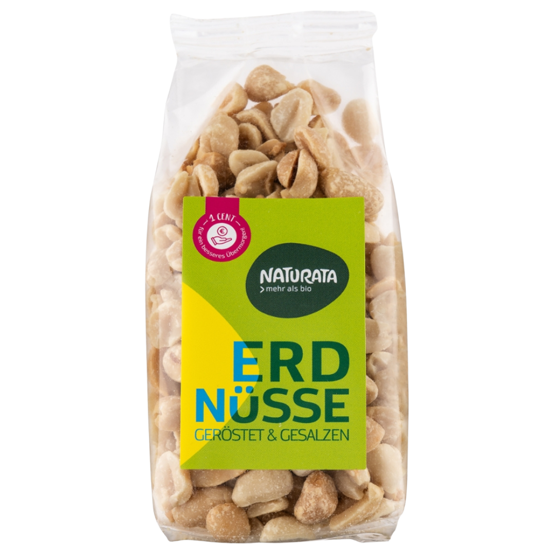 Bio Erdnusskerne, geröstet und gesalzen von Naturata