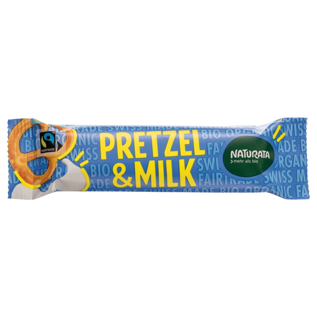 Bio Pretzel & Milk Schokoriegel von Naturata