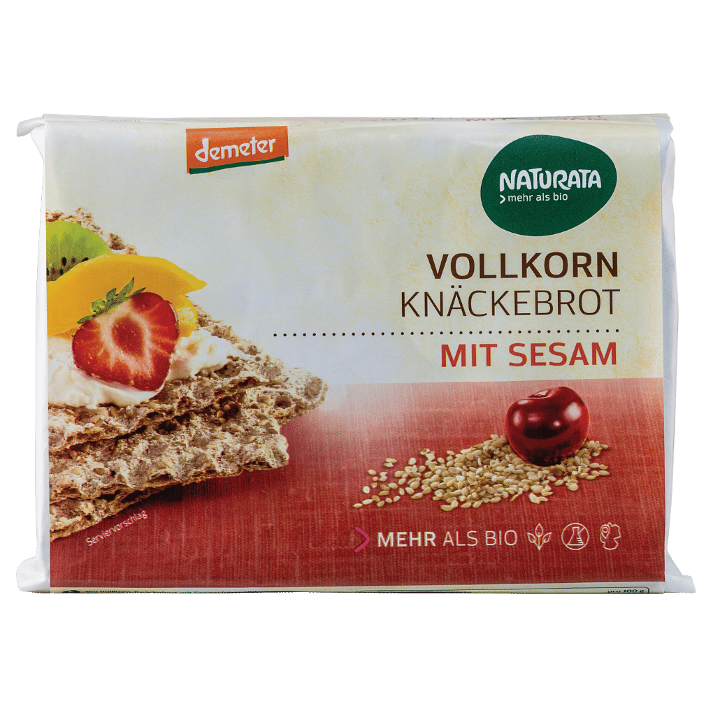 Bio Vollkorn-Knäckebrot mit Sesam von Naturata