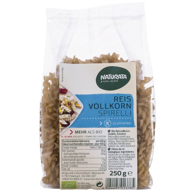 Bio Vollkorn Reis-Spirelli von Naturata