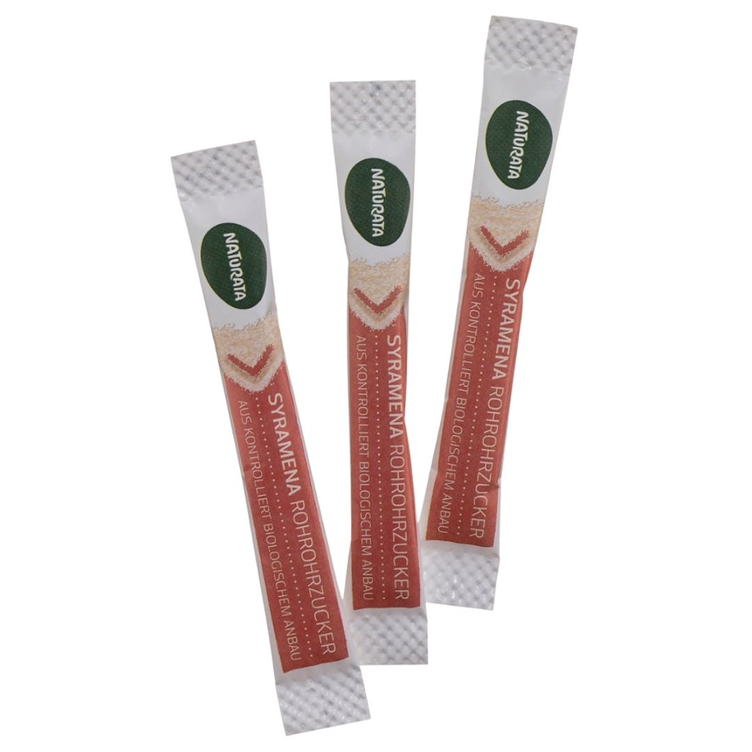 Bio Zuckersticks aus Syramena Rohrohrzucker von Naturata