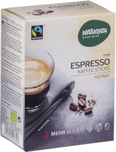 Espresso Kaffee-Sticks Bohnenkaffee, instant von Naturata