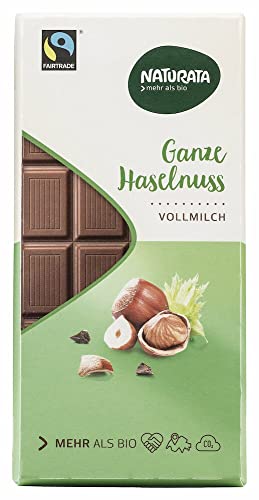 Naturata Bio Ganze Haselnuss Schokolade, Vollmilch (1 x 100 gr) von Naturata