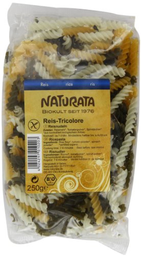 Reis Tricolore Spiralen, glutenfreie Reisnudeln - NATURATA von Naturata