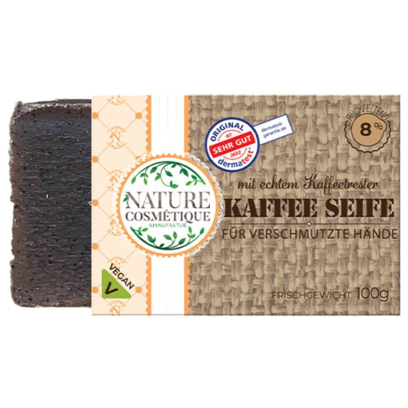 Kaffee Seife mit echtem Kaffeetrester von Nature Cosmétique