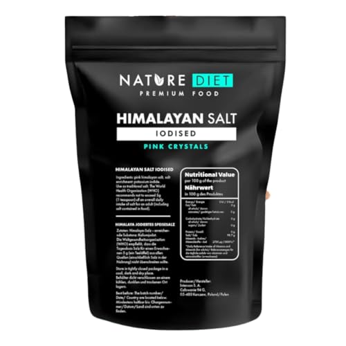 Nature Diet - Himalayasalz aus Pakistan 1000 g | Rosa Salz | Feinkorn | Aus dem Himalaya von Nature Diet