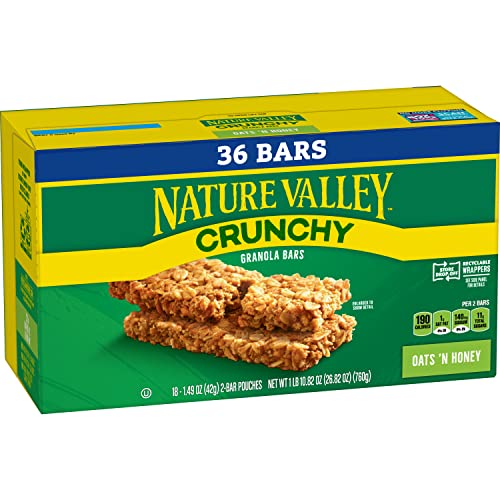 Nature Valley Crunchy Müsliriegel, Oats 'n Honey, 42.2 g, 18 ct, 36 Riegel von Nature Valley