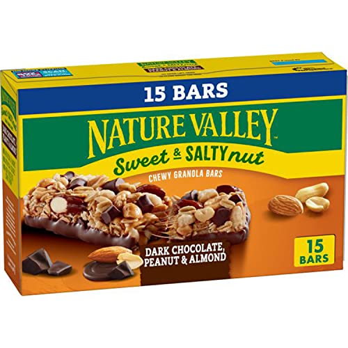 Nature Valley Süße und salzige Nussriegel aus dunkler Schokolade, Erdnussmandel, 15 Stück von Nature Valley