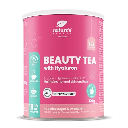 Nature's Finest by Nutrisslim Beauty Tea - Pfirsich Kräutertee für Hautelastizität - Natürliches Hyaluron-Komplex Tee – Kollagen & Antioxidantien Glow von Nature's Finest by Nutrisslim