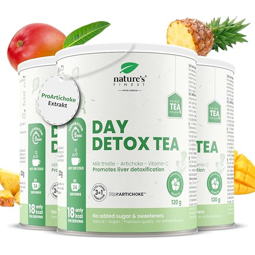 Nature's Finest by Nutrisslim Day Detox Tea - Detox Reinigungstee mit Mariendistel und Artischocke - Natürliche Leberpflege – Antioxidantien & Vitamin C von Nature's Finest by Nutrisslim