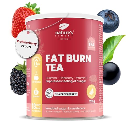 Nature's Finest by Nutrisslim FatBurn Tea - Detox und Verdauungskräutertee mit Holunder und Guarana, angereichert mit Vitamin C - Ohne Zuckerzusatz, Vegan von Nature's Finest by Nutrisslim