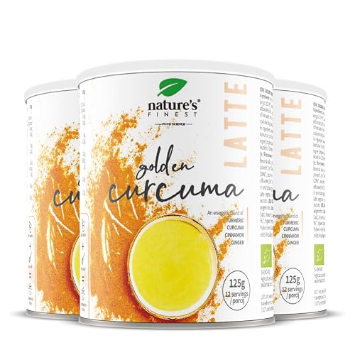 Nature's Finest by Nutrisslim Golden Curcuma Latte, Bio-Kurkumapulver, reguliert die Verdauung, steigert die Energie und bringt Ihre Haut zum Strahlen, 125 g von Nature's Finest by Nutrisslim