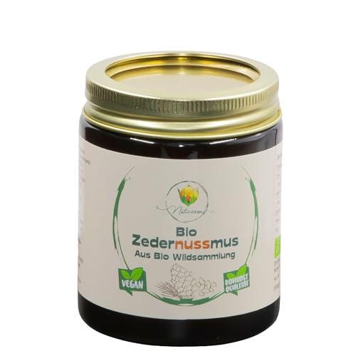 Naturezon Bio Zedernussmus (nächste Pressung 18.03.) - Exklusive Vorbestellung - 100% Reine Bio-Zedernnüsse - Nährstoffreich & Aromatisch - Natürlich & Nachhaltig - Wöchentliche Produktion von Naturezon