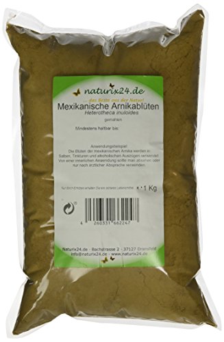 Naturix24 Arnikablüten mexikanisch gemahlen, 1er Pack (1 x 1 kg) von Naturix24