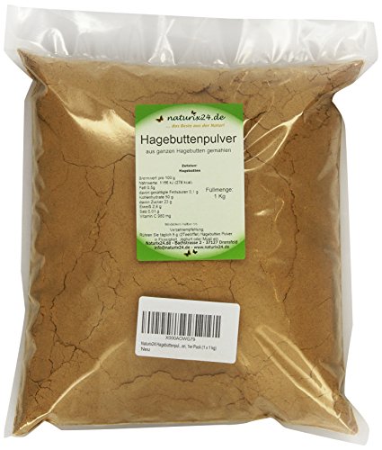 Naturix24 Hagebuttenpulver, Hagebutten gemahlen, 1er Pack (1 x 1 kg) von Naturix24