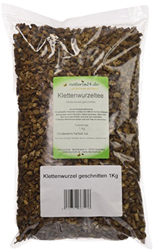 Naturix24 Klettenwurzel Tee geschnitten, 2er Pack (2 x 1 kg) von Naturix24