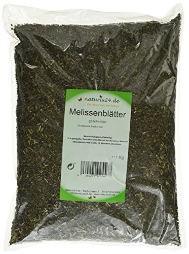 Naturix24 Melissentee, Melissenblätter geschnitten – Beutel, 1er Pack (1 x 1 kg) von Naturix24