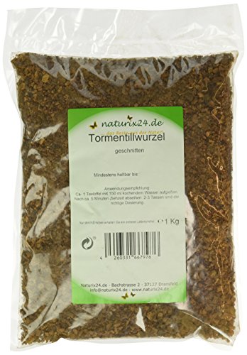 Naturix24 Tormentillwurzel geschnitten – Beutel, 1er Pack (1 x 1 kg) von Naturix24