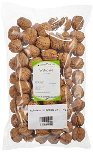 Naturix24 Walnüsse mit Schale ganz – Beutel, 2er Pack (2 x 1 kg) von Naturix24