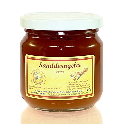 2 Gläser Sanddorn Gelee -extra- (2x240g) von Naturprodukte-MV