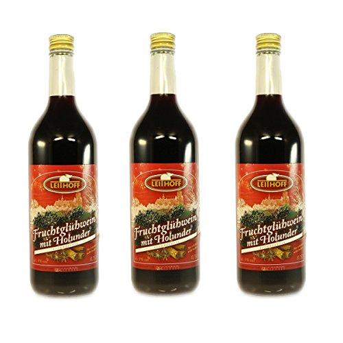 3 Flas chenHolunder Glühwein á 0,75 Liter 9% vol. von Naturprodukte-MV