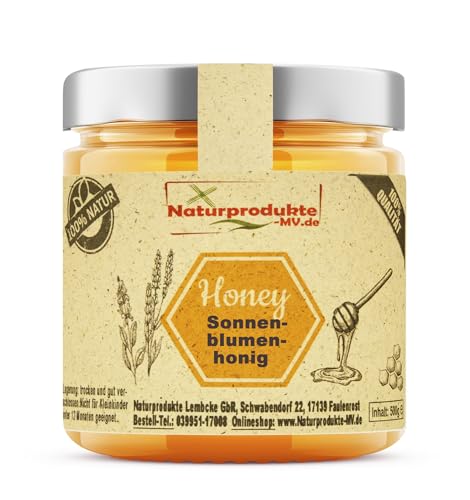 Sonnenblumenhonig (500g) Sonnenblumen Honig von Naturprodukte-MV