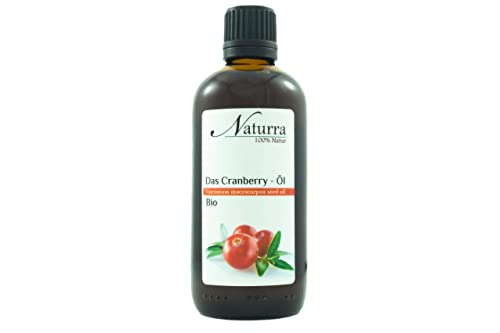 Naturra BIO Cranberrysamenöl 100ml Kaltpressung unraffiniert nativ OMEGA-3 Glasflasche Küchenöl Speiseöl Würzöl von Naturra