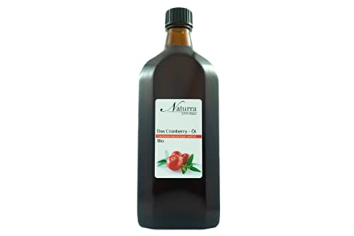 Naturra BIO Cranberrysamenöl 250ml Kaltpressung unraffiniert nativ OMEGA-3 Glasflasche Küchenöl Speiseöl Würzöl von Naturra