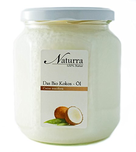 Naturra BIO Kokosöl kaltgepresst nativ 480g Schraubglas Speisefett von Naturra