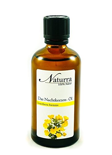 Naturra BIO Nachtkerzenöl kaltgepresst nativ 100ml Speiseöl in lichtgeschützter Apothekerflasche von Naturra