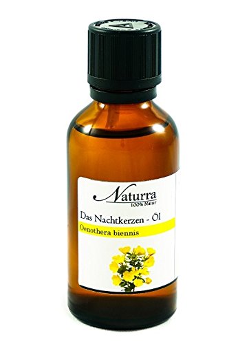 Naturra BIO Nachtkerzenöl kaltgepresst nativ 50ml Speiseöl in lichtgeschützter Apothekerflasche von Naturra