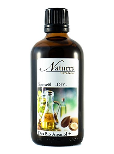 Naturra BIO Speiseöl Arganöl DUO mit Johanniskrautöl 100ml Glas - mit echt nativem marokkanischen Arganöl von Naturra