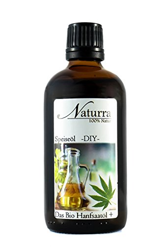 Naturra BIO Speiseöl Hanföl DUO mit Aprikosenkernöl 100ml Glas - Hanfsaat aus Bio-Anbau in Deutschland von Naturra