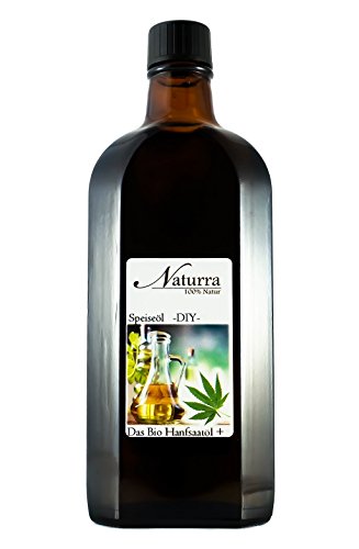 Naturra BIO Speiseöl Hanföl DUO mit Mandelöl 250ml Glas - Hanfsaat aus Bio-Anbau in Deutschland von Naturra