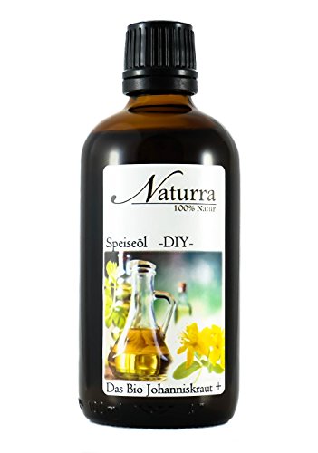 Naturra BIO Speiseöl Johanniskrautöl (Rotöl) DUO mit Aprikosenkernöl 100ml Glas - Johanniskraut aus Bio-Anbau in Deutschland von Naturra