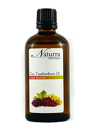 Naturra BIO Traubenkernöl kaltgrepresst nativ 100ml in lichtgeschützter Apothekerflasche Speiseöl von Naturra