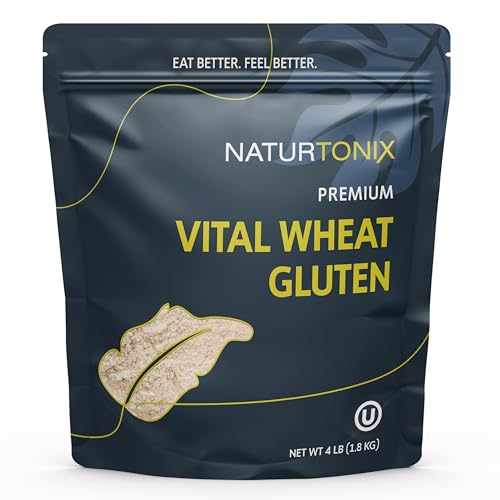 Naturtonix Vital-Weizen-Gluten, 1,8 kg, wiederverschließbarer Frischebeutel, 100 % reiner Gluten, ohne Gentechnik, vegan und keto-freundlich, reich an Proteinen von Naturtonix