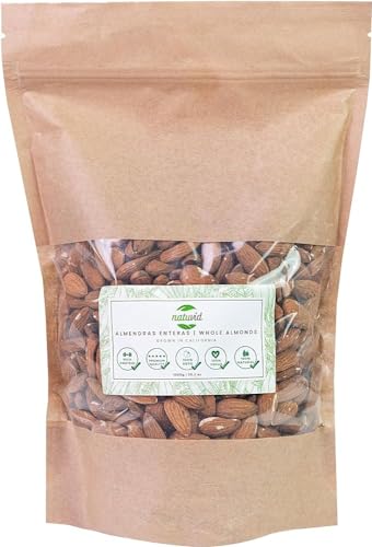 Ganze Mandeln 1 kg | 100% Natürlich | PREMIUM | Glutenfrei | Vegan und Vegetarisch | Keto von Natuvid