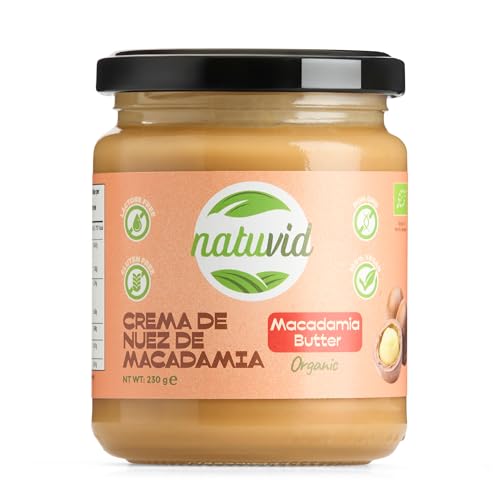 Macadamianuss-Creme Natuvid | 100% BIO | 230g | GLUTENFREI | LAKTOSEFREI | 100% VEGAN | NON-GMO von Natuvid