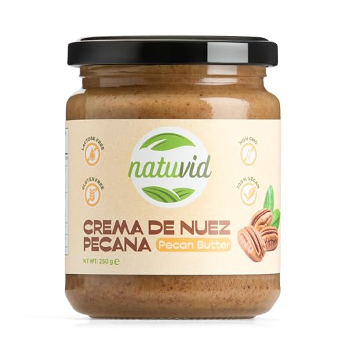 Nussaufstriche | BIOLOGISCH | 250g | GLUTENFREI | LAKTOSEFREI | 100% VEGAN | NICHT-GVO (Pekannusscreme) von Natuvid