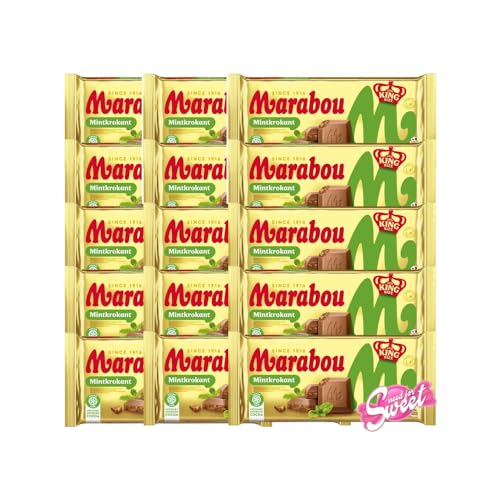 15x Marabou Mint Krokant 220g mit einer erfrischenden Minznote kombiniert mit knusprigem Karamell von Needforsweet