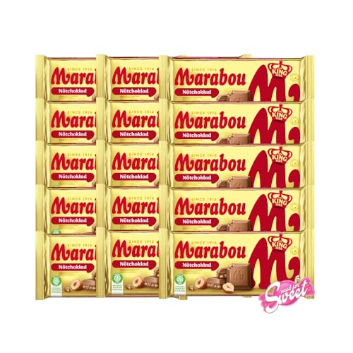 15x Marabou Nöt 220g Milchschokolade mit Haselnussstückchen von Needforsweet