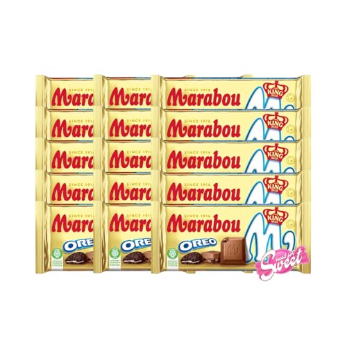 15x Marabou Oreo 220g Milchschokolade kombiniert mit dem beliebtesten Keks der Welt! im Needforsweetkarton von Needforsweet