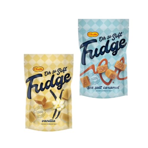 Cloetta Oh So Soft Fudga Probierpaket – 2x 180g Fudge – Sea Salt Caramel & Vanilla – Weich & Cremig – Skandinavische Premium-Süßigkeit von Needforsweet