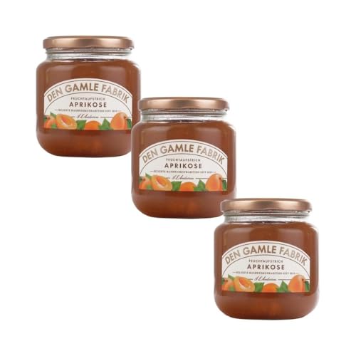 Den Gamle Fabrik Aprikosenmarmelade Dreierpack, 3x380g Gourmet Fruchtmarmelade von Needforsweet