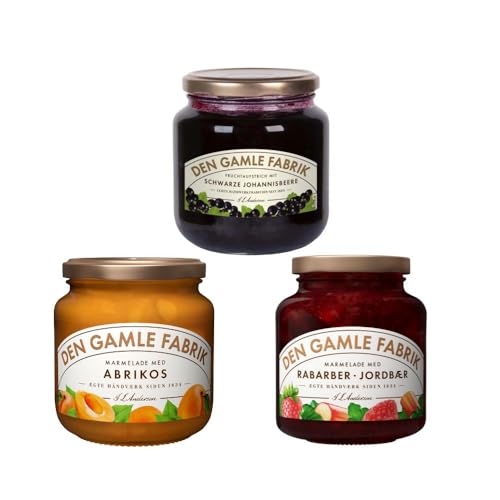 Den Gamle Fabrik Premium Marmeladen-MIX - 3x600g Gourmet Fruchtmarmelade von Needforsweet